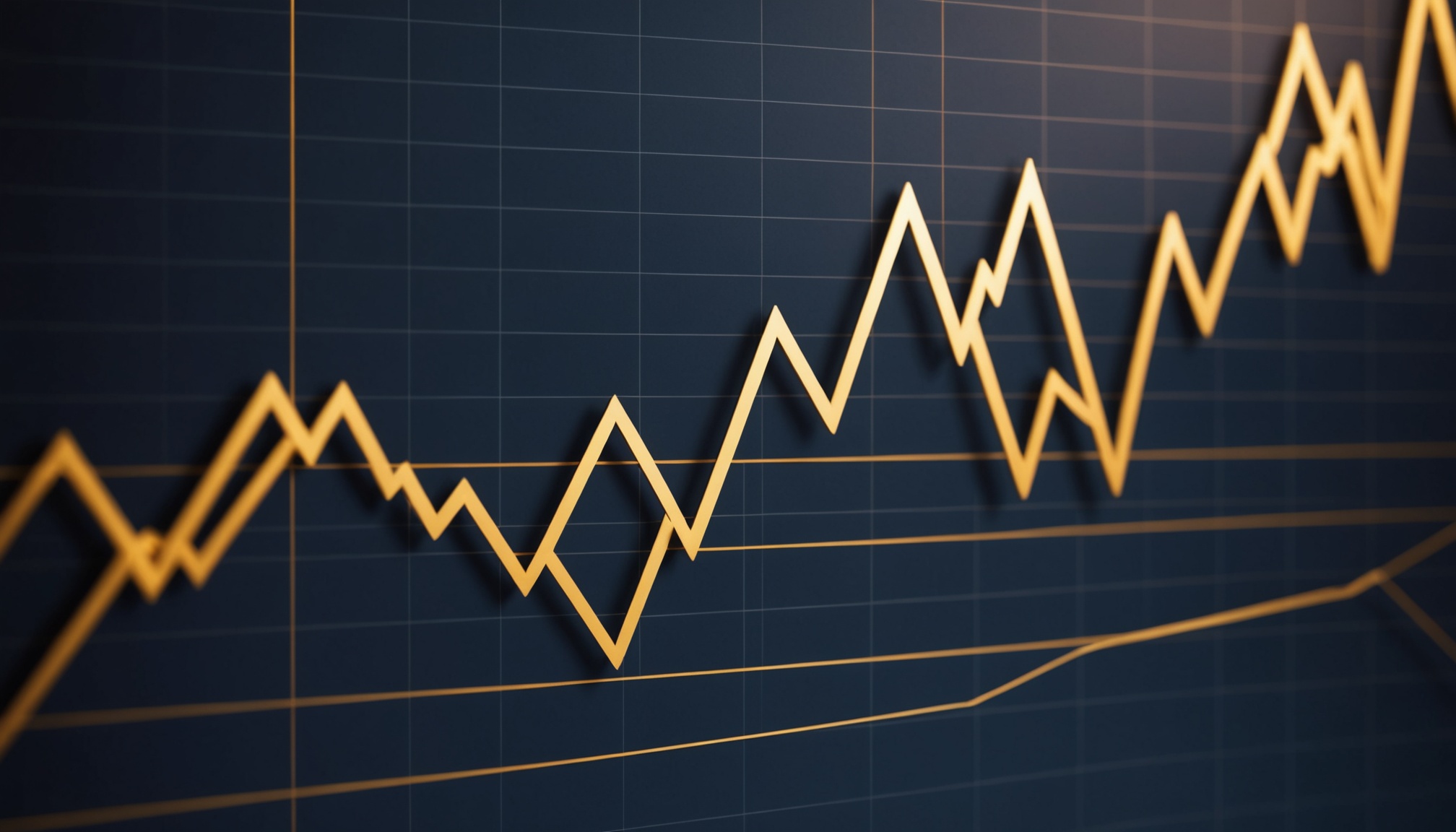 Graphique boursier abstrait illustrant le PEA et l'investissement en actions